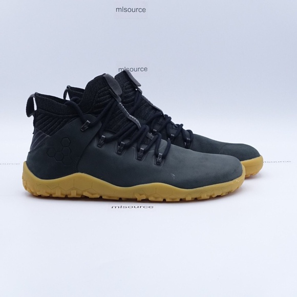 NEW Men's VivoBarefoot Magna FG Barefoot Hiking Boots 305080-01 Obsidian - Picture 2 of 9